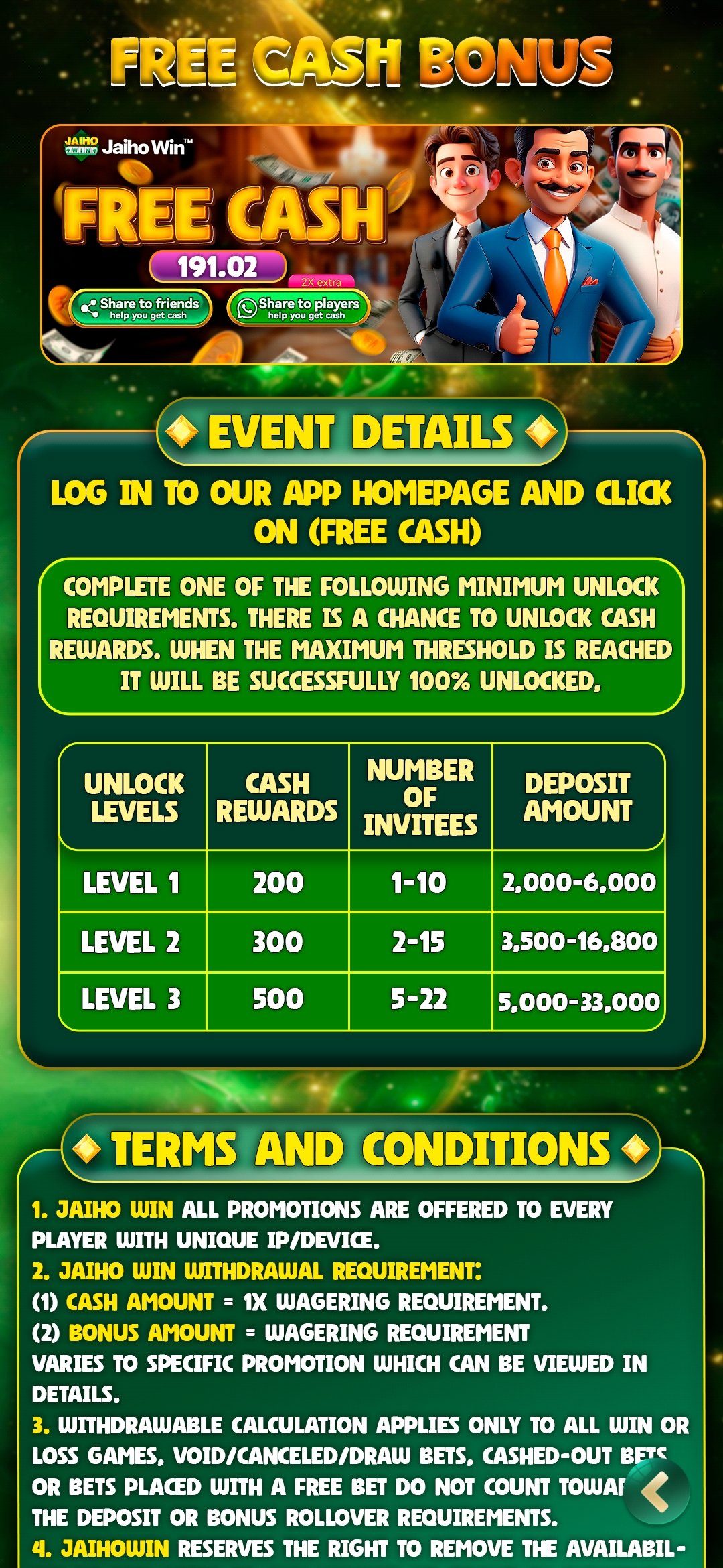 DOWNLOD APP JAI HO and GET BONUS 2-277/ ₹? 2